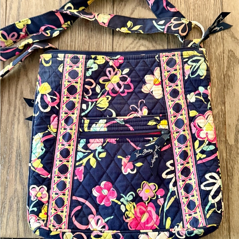 Vera Bradley Crossbody Hipster bag. Retired “Ribbons” breast cancer awareness